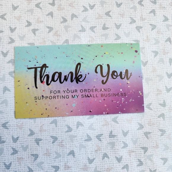♥️ 5x25 / 50 Toned Confetti Colored Thank You Insert Cards - Picture 2 of 3